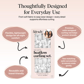 Kitsch curler wrapped in hair demonstration for easy overnight styling comfort