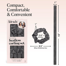Kitsch curler wrapped with hair illustrating easy overnight styling