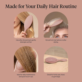 Kitsch detangling curly hair in action to reduce tugging and define bounce