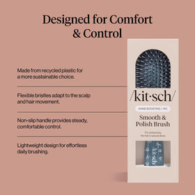 Kitsch cushioned pad detail providing gentler brushing and comfort