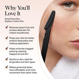 Kitsch dermaplane handle texture detail highlighting grip and comfortable hold