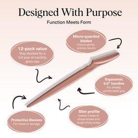 Kitsch dermaplane held in hand to show scale and easy portability benefit