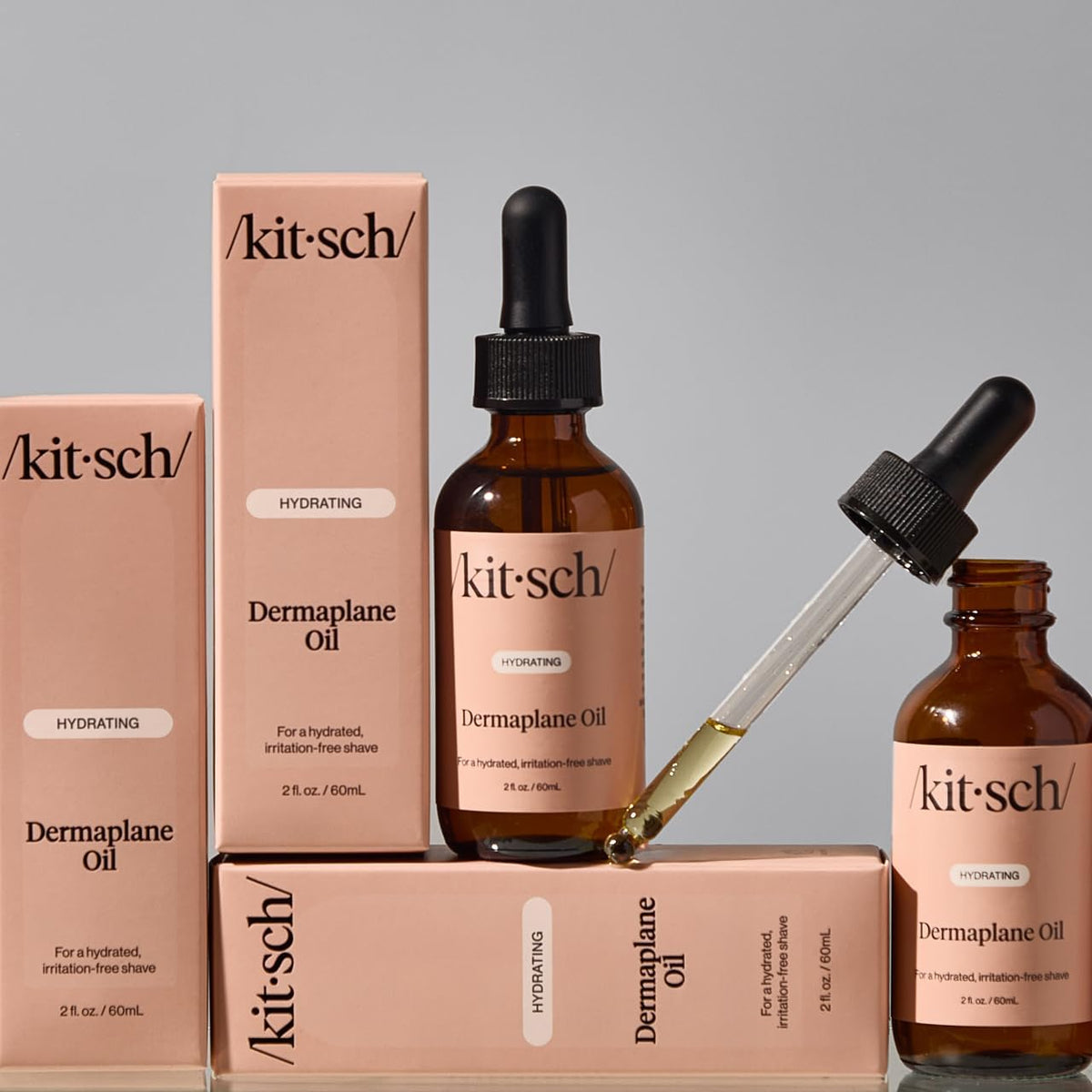 Kitsch bottle staged on a vanity conveying ritual-ready skincare appeal