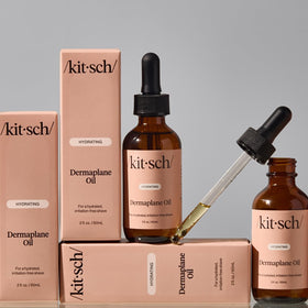Kitsch bottle staged on a vanity conveying ritual-ready skincare appeal