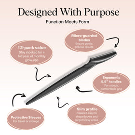 Kitsch dermaplane razor in hand showing scale and easy maneuverability