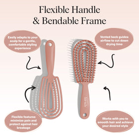 Kitsch brush held in hand for scale, lightweight design for comfortable single-handed use