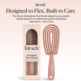 Kitsch texture detail of brush body and bristle pattern, designed for smooth glide