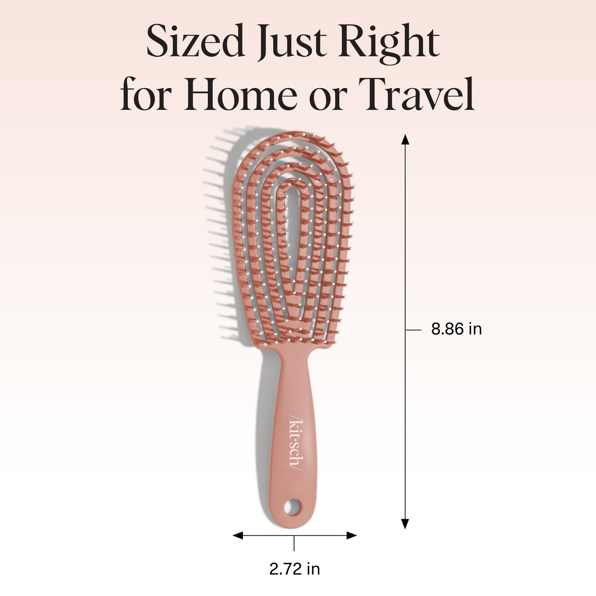 Kitsch detangler used on damp hair to show wet-use performance and less breakage