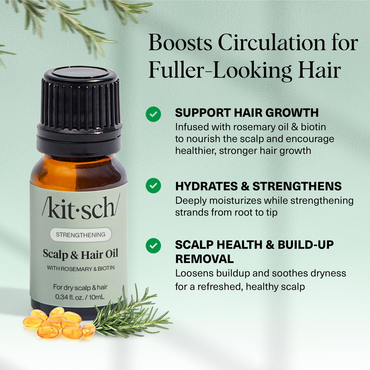 Kitsch dropper dispensing oil for precise application to roots, helps targeted scalp treatment