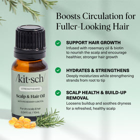 Kitsch dropper dispensing oil for precise application to roots, helps targeted scalp treatment