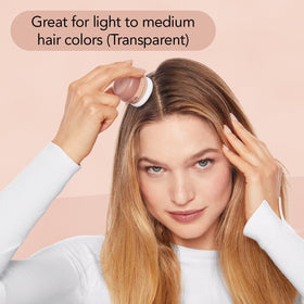 Kitsch tin peeking from a travel bag showing quick on-the-go hair refresh