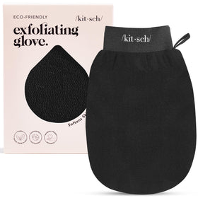 Kitsch glove front packaging showing black mitt and brand for easy identification