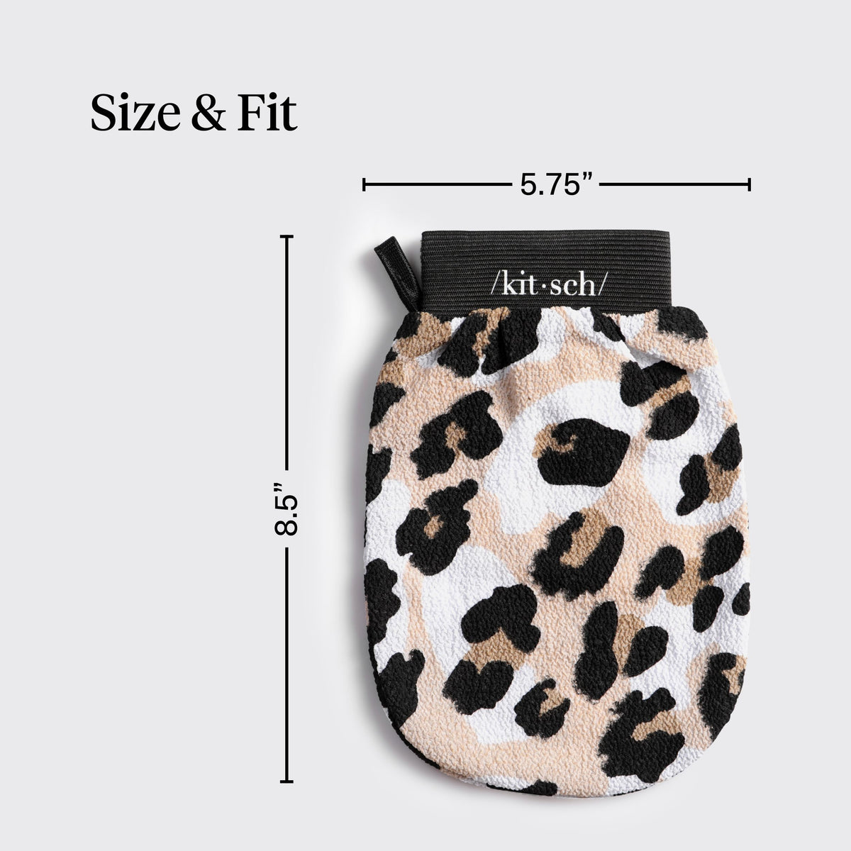 Kitsch mitt worn on hand demonstrating grip and easy full-body reach benefit