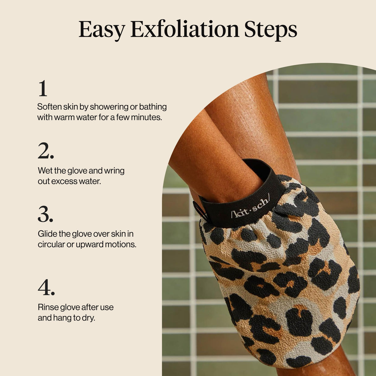 Kitsch leopard pattern detail highlighting stylish look and confidence-boosting benefit