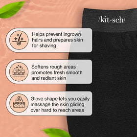 Kitsch close-up of textured weave revealing exfoliating surface and smoothing benefit