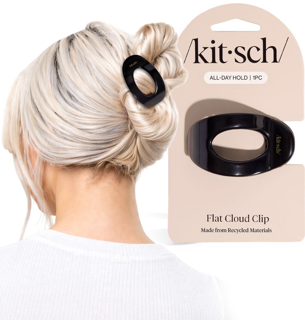 Kitsch flat claw clip front view showing sleek profile and secure hold