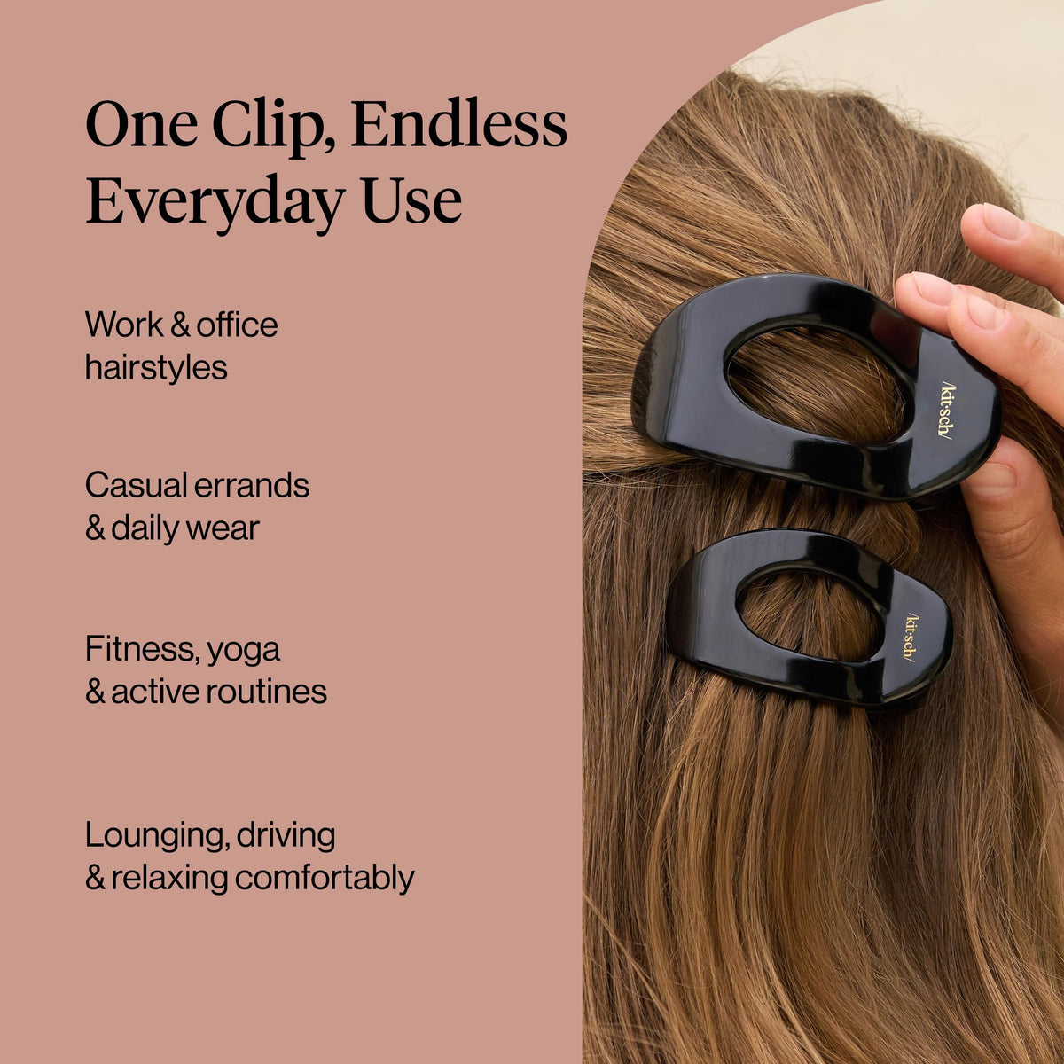 Kitsch pair of flat clips flat-lay demonstrating travel-ready durability