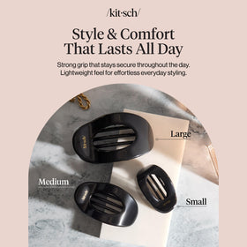 Kitsch clip in beach setting keeping hair secure and sun-ready