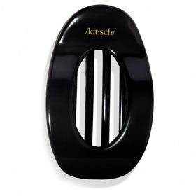 Kitsch front view of black flat claw clip showing clean silhouette and sleek finish