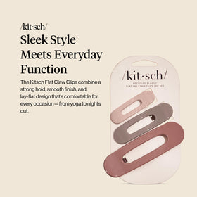 Kitsch flat claw side profile demonstrating lay-flat design and comfortable fit