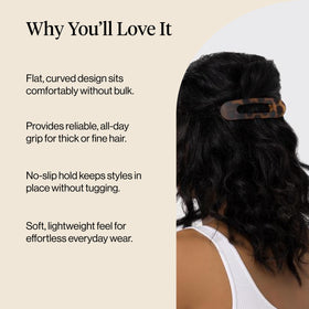 Kitsch flat clip side profile showing low-profile silhouette for comfort