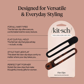 Kitsch clip side profile on model demonstrating low-profile curved fit for comfortable wear during activities