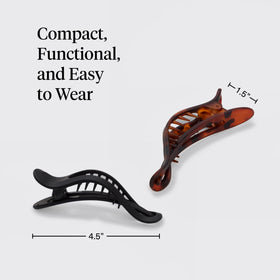 Kitsch clip texture and finish detail emphasizing smooth edges and scratch-resistant surface for long-lasting style