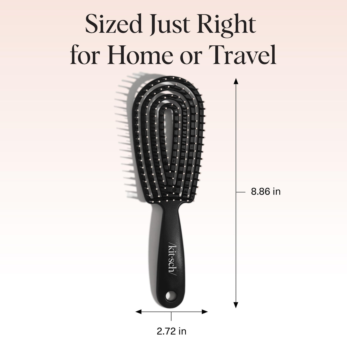 Kitsch brushing wet hair to detangle gently and prep for styling
