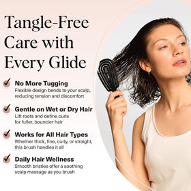 Kitsch side profile highlighting flexible frame for gentler brushing and comfort