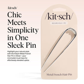 Kitsch close-up of metal hair pin finish highlighting smooth anti-rust surface