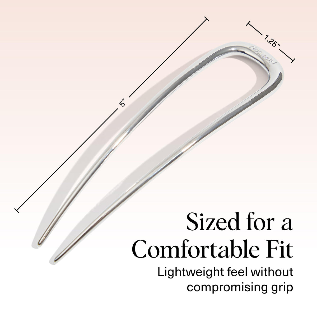 Kitsch packaged hair pin with single-piece presentation ideal for gifting