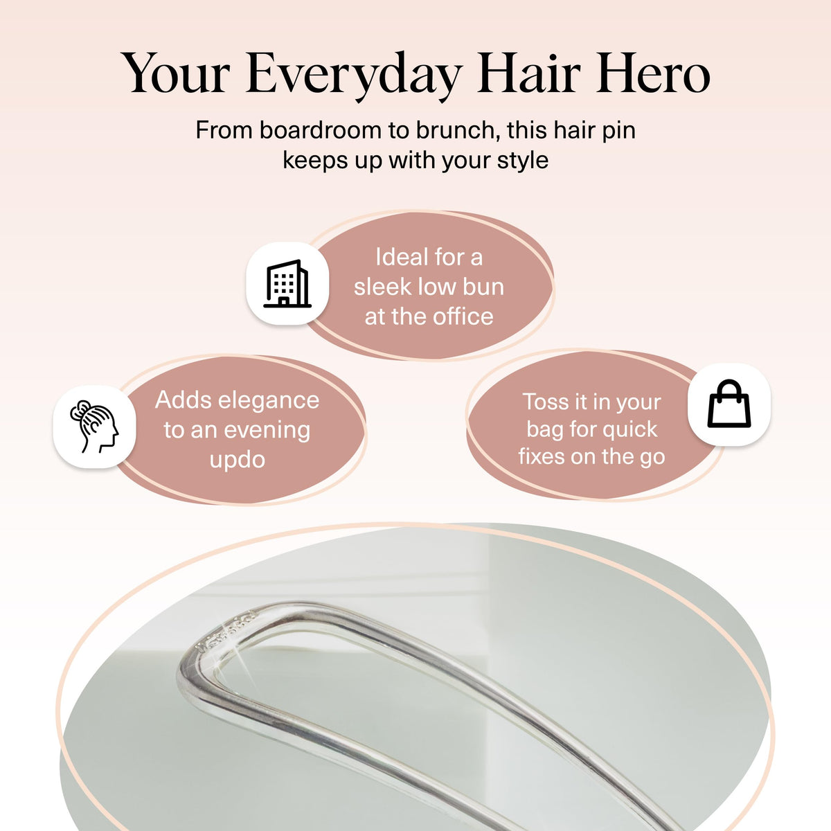 Kitsch close detail of hair fork texture ensuring snag-free glide through hair