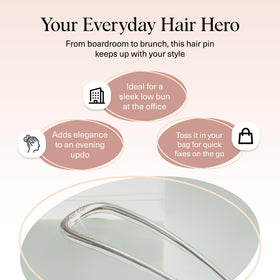 Kitsch close detail of hair fork texture ensuring snag-free glide through hair
