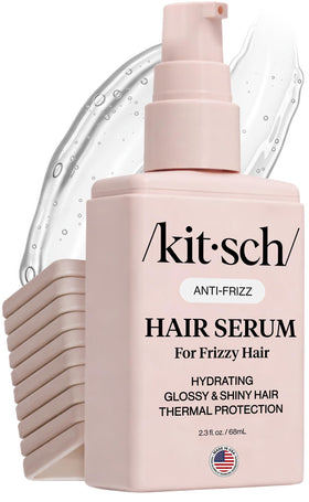 Kitsch front packaging showing 2.3oz bottle and benefit of frizz control