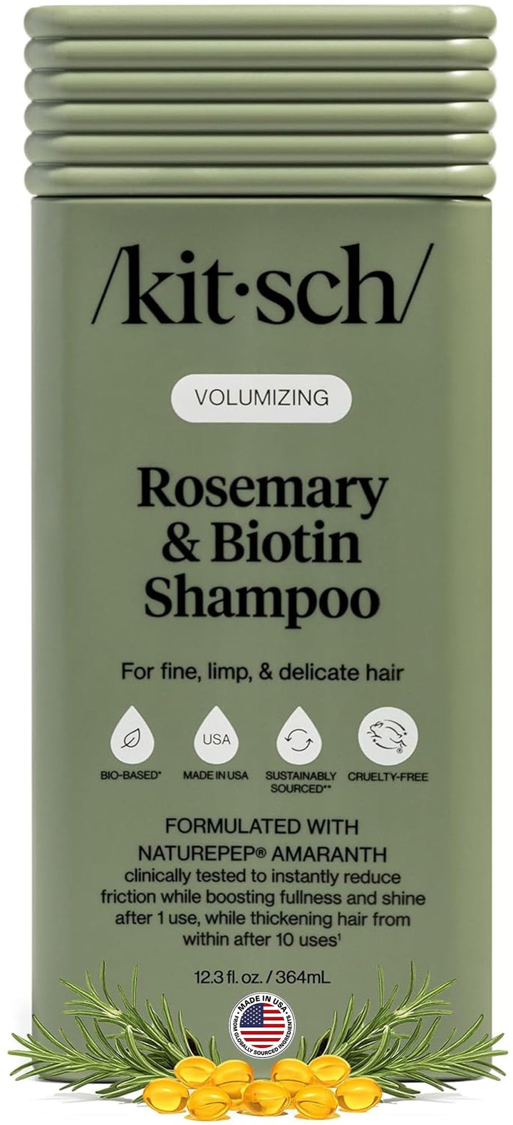 Kitsch front bottle view showing label and volumizing benefit