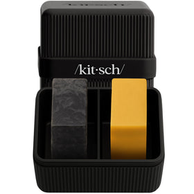 Kitsch front packaging in black showing compact soap case and travel-ready design
