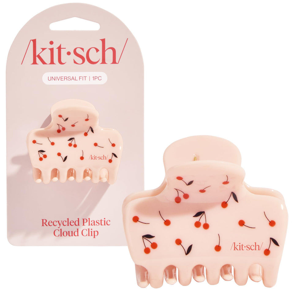 Kitsch cherry clip front view showcasing print and secure hold