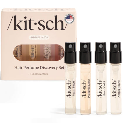 Kitsch discovery set front packaging showing four mini sprays and benefits
