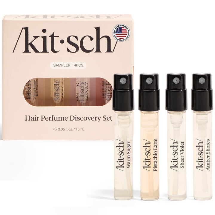 Kitsch discovery set front packaging showing four mini sprays and benefits