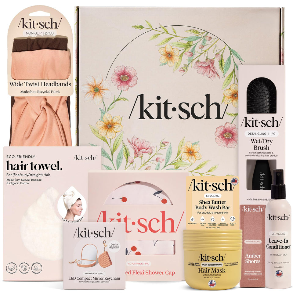 Kitsch front packaging showing complete gift set and elegant design