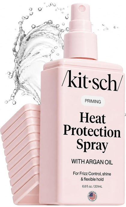 Kitsch front packaging showing heat protectant spray benefits