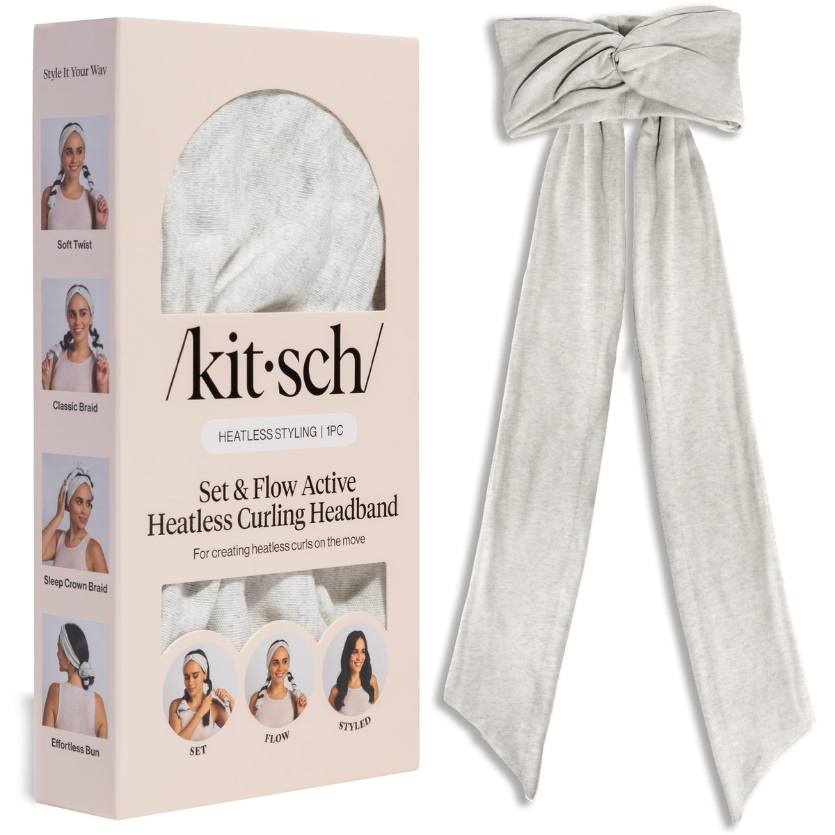 Kitsch front packaging showing headband and easy styling benefits