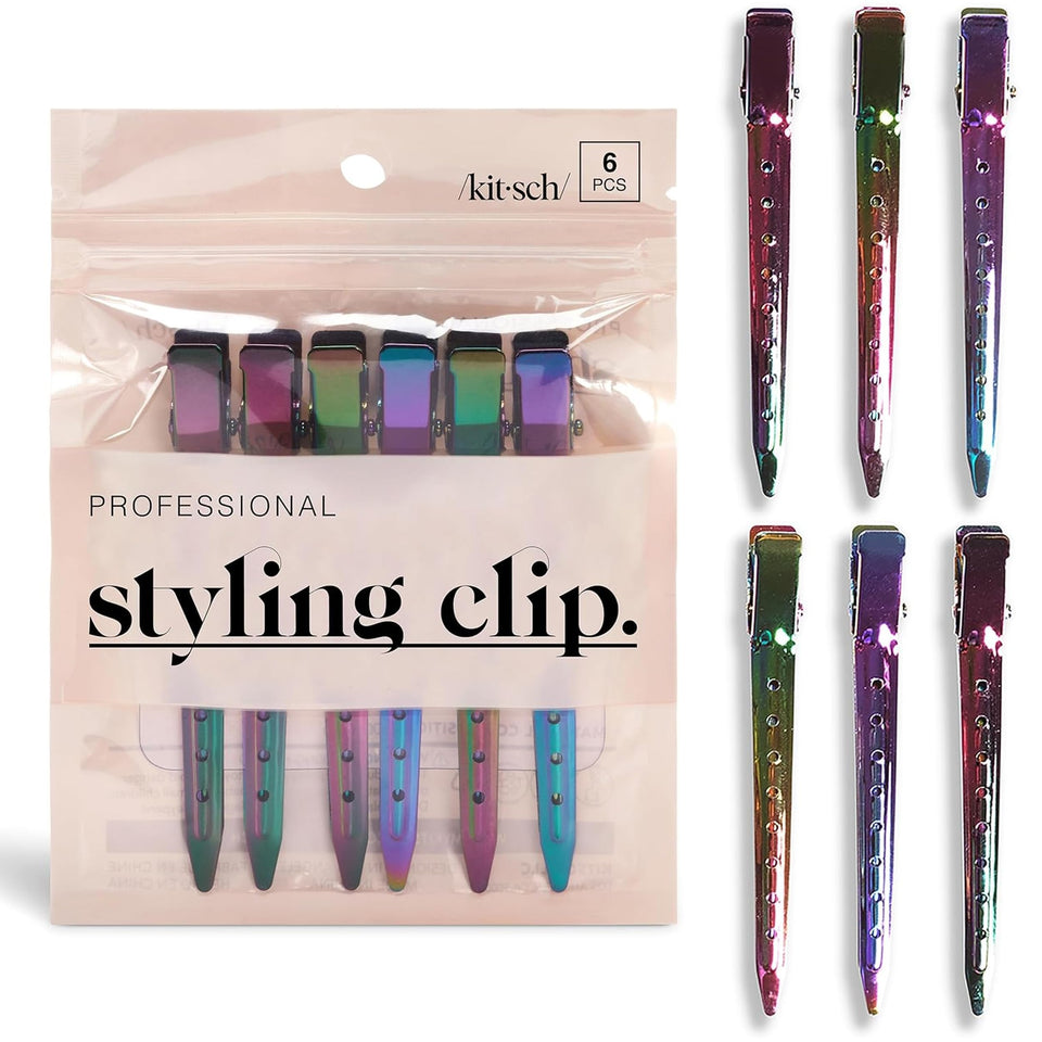 Kitsch front packaging showing iridescent 3.5" clips, durable storage benefit