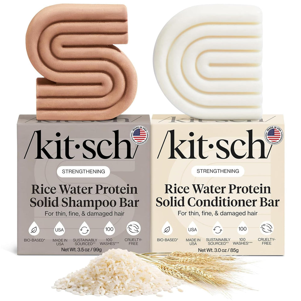 Kitsch front packaging showing rice water bars and sustainable benefit