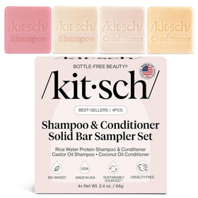 Kitsch front packaging sampler set showing the four bars and eco benefit