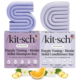 Kitsch front packaging showing shampoo and conditioner bars and eco benefits