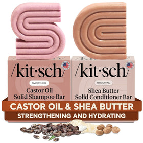 Kitsch front packaging showing the two-piece sustainable hair set and benefits