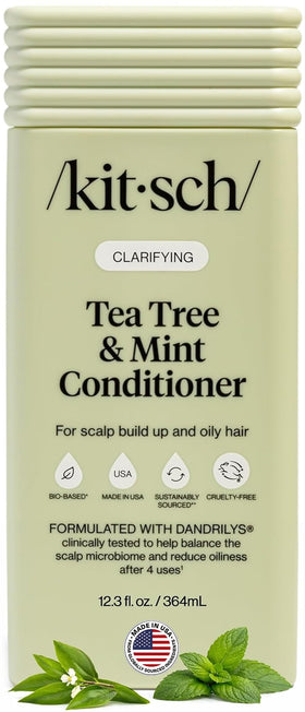 Kitsch front packaging showing clean tea tree conditioner, clarifies and refreshes