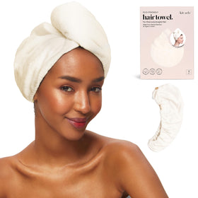 Kitsch front packaging white ivory showing compact towel wrap and benefit fast drying