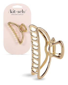 Kitsch gold metal clip front view showing sleek polished finish and elegant arch